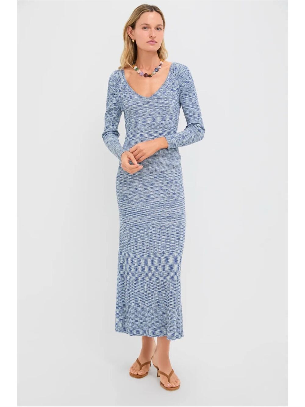 Tuckernuck Greylin Harper Knit Sweater Midi Dress Navy Size Small Coastal Preppy